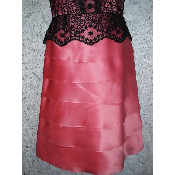 Roland Nivelais Sz 6 Tangerine Bergdorf Goodman Silk Dress w Lace - Picture 2 of 9